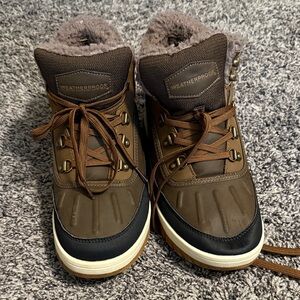 Weatherproof Men's Brown and Black Snow Boots